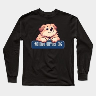 Kawaii Emotional Support puppy Dog Long Sleeve T-Shirt